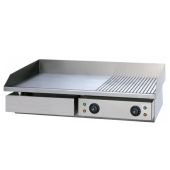 Fry Top Elettrico Modello GHN75RL Superficie 2/3 liscio e 1/3 rigato Piano cottura cm 72,5x40