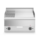 Fry top elettrico piastra 2/3 liscia 1/3 rigata cromata MDLR Modello F6060FTECLRT