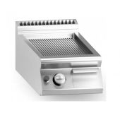 Fry top elettrico piastra rigata cromata MDLR Modello CL9040FTRESCRT