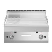 Fry trop gas Piastra 2/3 liscia 1/3 rigata cromata MDLR Modello F7070FTGCLRT