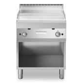 Fry trop gas Piastra liscia cromata MDLR Armadio aperto Modello F7070FTGCLA