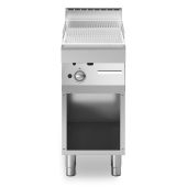 Fry trop gas Piastra rigata cromata MDLR Modello F7040FTGCRA Armadio aperto