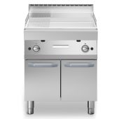 Fry trop gas Piastra 2/3 liscia 1/3 rigata cromata MDLR Armadio con porte Modello F7070FTGCLRP
