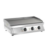 Fry top elettrico da banco Modello FT3L Piano di cottura liscio 3 zone di cottura Potenza 9000 W
