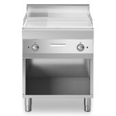 Fry trop elettrico Piastra 2/3 liscia 1/3 cromata MDLR Modello F7070FTECLRA Armadio aperto