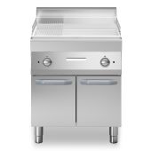 Fry trop elettrico Piastra 2/3 liscia 1/3 cromata MDLR Modello F7070FTECLRP Armadio con porte