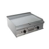 Fry Top a Gas da banco CI Modello RisFry032 2 zone di cottura PIASTRA RIGATA Potenza kW 12