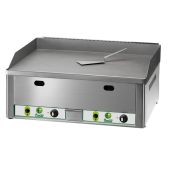 FryTop a gas Modello FRY2LMC doppio liscio piano in acciaio cromato