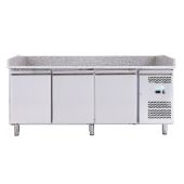 Banco Pizza refrigerato ForCold Modello G-PZ3600TN-FC in acciaio inox AISI 201 Ventilato 3 porte refrigerate