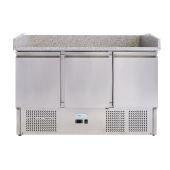 Banco Pizza refrigerato ForCold Modello G-S903PZ-FC in acciaio inox AISI 201 Statico 3 porte refrigerate