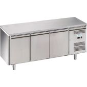 Tavolo Refrigerato tre porte In acciaio inox AISI 201 ForCold ventilato Modello G-SNACK3100TN-FC