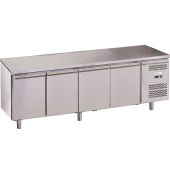 Tavolo Refrigerato quattro porte In acciaio inox AISI 201 ForCold ventilato Modello G-SNACK4100TN-FC