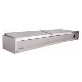 Vetrina refrigerata per pizza in acciaio inox AISI 201 Modello G-VRX1500-380SS