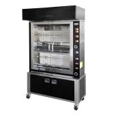 Girarrosto a Gas Verticale ENG Modello ELBAPLUS36PG Capacità N. 36 Polli N. 6 aste in tubolare inox mm 12 x 12 Lunghezza cm 96