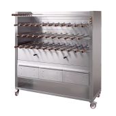 Girarrosto \ Churrasco a Carbonella ENG Modello ChurrascoCM35C 3 piani N. 35 Spade assortite in acciaio inox cm 50