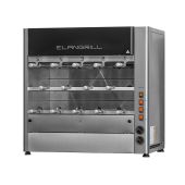 Girarrosto \ Churrasco a gas ENG Modello ChurrascoCM14G N.14 spade in acciaio inox