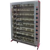 Girarrosto elettrico verticale ENG Modello ELBA32PE Capacità N.32 Polli N.8 asta in tubolare inox 12 x 12 mm