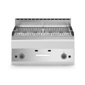 Griglia pietra lavica in acciaio inox 2 zone di cottura MDLR Modello F6570GRLIT