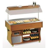 Isola Buffett espositore refrigerato Modello Isola4MVT Refrigerazione a doppia ventilazione Sbrinamento automatico Potenza W 720