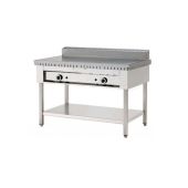 Cuocipiada a gas PL Modello CP8 su trespolo Piana in acciaio inox Su gambe in acciaio inox Capacità 8 piadine