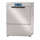 Lavastoviglie / Lavapiatti elettronica Compack in acciaio inox con addolcitore automatico incorporato Altezza H massima bicchiere 320mm Diam. max piatto cm 35 Cesto quadrato 50X50 Modello PL56E