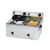 Friggitrice Elettrica Da banco doppia Modello FT99V con rubinetto Potenza: 3250 + 3250 W