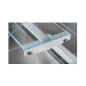 Mensola intermedia in vetro temperato con supporti per modello M90187,5 e M1000187,5
