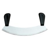 Coltello Mezzaluna Lama in acciaio inossidabile temperato AISI 420 Manico in gomma antiscivolo Lavabile in lavastoviglie Lama Cm 25 Modello CL1249