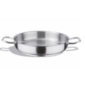 Paellera in Acciaio inox 18/10 Due maniglie Compatibile con cucina a induzione Capacità 4.3 Lt Dimensioni ø cm. 30x6h Modello 104-030
