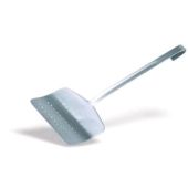 Paletta monoblocco per pesce in acciaio inox Lunghezza manico cm 32 Dimensionicm. cm. 16x12 Lunghezza totale cm 44 Modello 340-000_DEMO