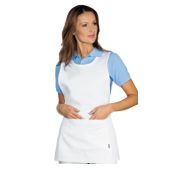 Grembiule papeete da donna 100% poliestere Bianco Modello 013000