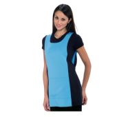 Grembiule papeete da donna 100% poliestere Nero e blu Modello 013010