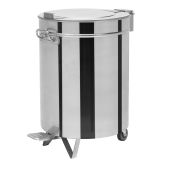 Pattumiera tonda in acciaio inox arrellata Modello WA50P