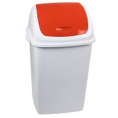 Pattumiera con coperchio basculante rosso 50 LT RIF BASIC MDL - Modello 909057
