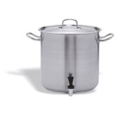 PENTOLA IN ACCIAIO INOX CON RUBINETTO E COPERCHIO Modello 108-0