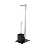 Piantana multifunzione cromata con base nera STK Venduto in lotti da 4 pezzi Modello SP1407430/A