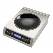 Piastra a induzione Wok Modello INDW350K(WOK) Piastra in vetroceramica Potenza kW 3,5 Superficie induttiva: mm 140 ÷ mm 220 Display a led