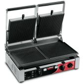 Piastra elettrica doppia Con piano cottura Rigato Rigato Modello PDR Due termostati regolabili Potenza Watt 3000