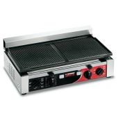 Piastra Elettrica doppia Piano di cottura  Rigato-Rigato Modello TOPR Potenza Watt 1800