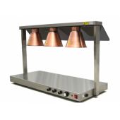 Piastra scaldavivande con lampada a infrarossi Modello LH3 - 3 lampade anti rottura Funzioanmento lampade indipendente