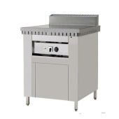 Piastra per piadine elettrica su mobile in acciaio inox CPE4 Piana in ferro