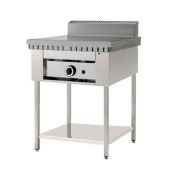 Piastra per piadine a gas su gambe in acciaio inox PL Modello CP4T Piana in ferro Capacità 4 piadine