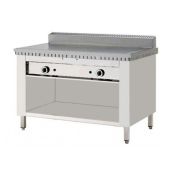 Piastra per piadine a gas in acciaio inox CP8 Piana in Ferro