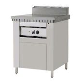 Piastra per piadine elettrica su mobile inox CPE4 Piana al Cromo