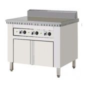Piastra per piadine elettrica CPE6 su mobile inox Piana in ferro
