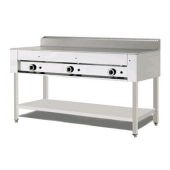 Piastra per piadine a gas in acciaio inox CP10 Piana in ferro