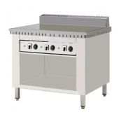 Piastra per piadine elettrica su mobile inox CPE6 Piana in acciaio inox