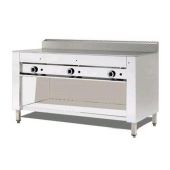 Piastra per piadine a gas CP10 su vano inox Piana in ferro