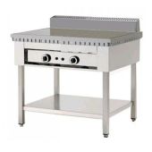 Piastra per piadine a gas su mobile inox CP6 Piana al cromo