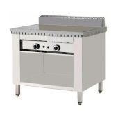 Piastra per piadine a gas su vano inox CP6 Piana al cromo